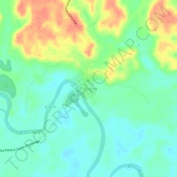 Mappa topografica Piñalito, altitudine, rilievo