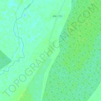 Mappa topografica Отвидино, altitudine, rilievo
