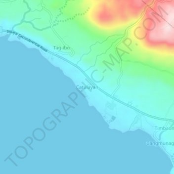 Mappa topografica Catulayan, altitudine, rilievo
