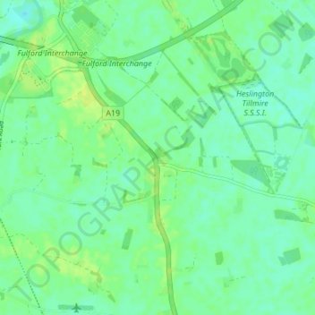 Mappa topografica Crockey Hill, altitudine, rilievo