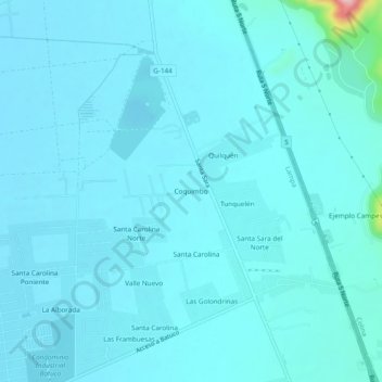 Mappa topografica Coquimbo, altitudine, rilievo