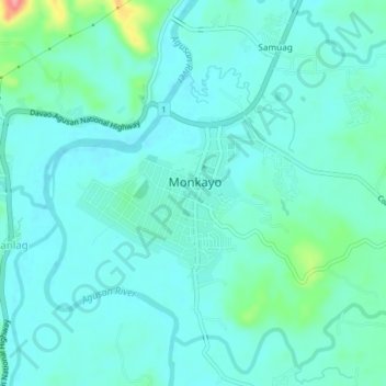 Mappa topografica Poblacion, altitudine, rilievo