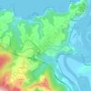 Mappa topografica Muros de Nalón, altitudine, rilievo
