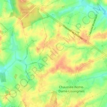 Mappa topografica L'Herse, altitudine, rilievo