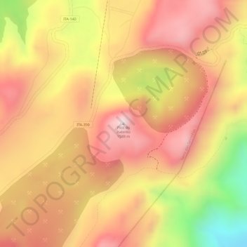 Mappa topografica Pico do Itabirito, altitudine, rilievo