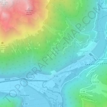 Mappa topografica La Traverse, altitudine, rilievo