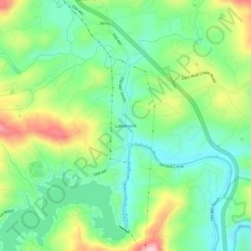 Mappa topografica Lakemont, altitudine, rilievo