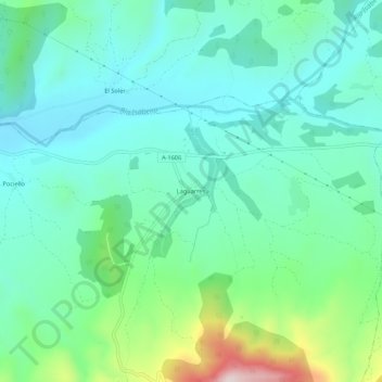 Mappa topografica Laguarres, altitudine, rilievo