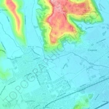 Mappa topografica San Marco, altitudine, rilievo