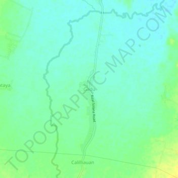 Mappa topografica Gadu, altitudine, rilievo