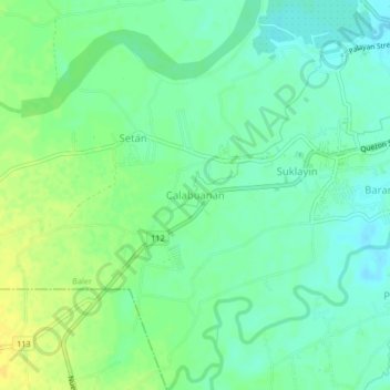 Mappa topografica Calabuanan, altitudine, rilievo
