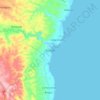Mappa topografica Borbon, altitudine, rilievo