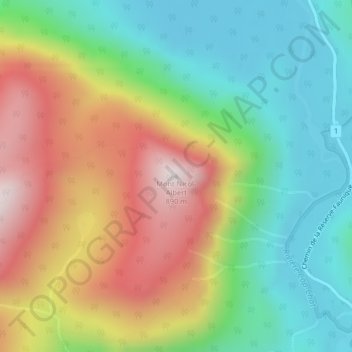 Mappa topografica Mont Nicol-Albert, altitudine, rilievo