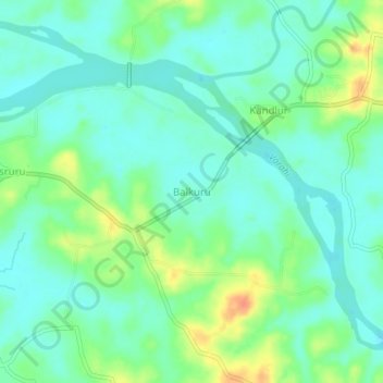 Mappa topografica Balkuru, altitudine, rilievo
