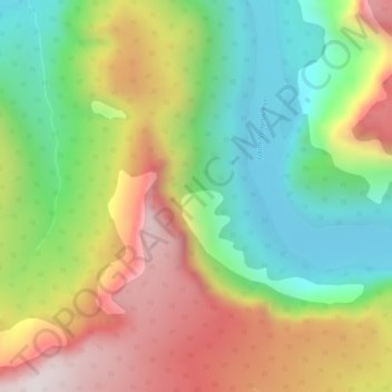 Mappa topografica First Canyon, altitudine, rilievo