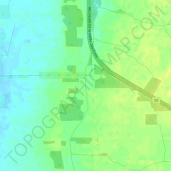 Mappa topografica Ruisseau Chartier, altitudine, rilievo