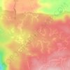 Mappa topografica Aliw Falls, altitudine, rilievo