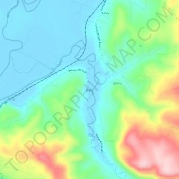 Mappa topografica Inglis, altitudine, rilievo