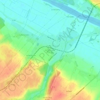 Mappa topografica Le Petit Caillou, altitudine, rilievo
