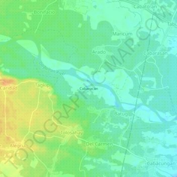 Mappa topografica Cabaracan, altitudine, rilievo