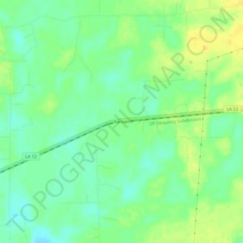 Mappa topografica Kernan, altitudine, rilievo