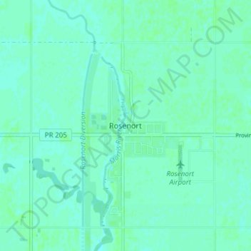 Mappa topografica Rosenort, altitudine, rilievo