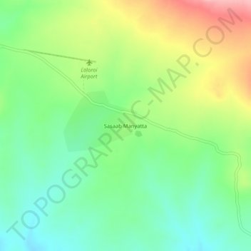 Mappa topografica Sasaab Manyatta, altitudine, rilievo