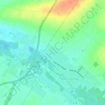 Mappa topografica Le Petit Vallage, altitudine, rilievo