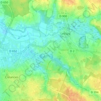 Mappa topografica La Gaslonde, altitudine, rilievo