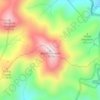 Mappa topografica Blood Mountain, altitudine, rilievo