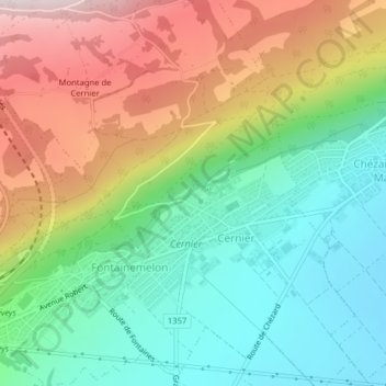 Mappa topografica Chalet des Fribourgeois, altitudine, rilievo