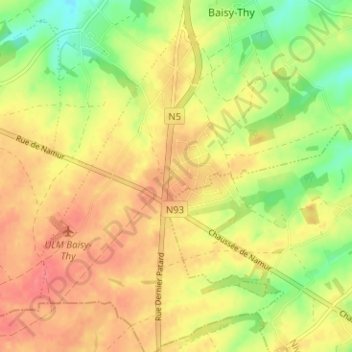 Mappa topografica Domaine 1815, altitudine, rilievo