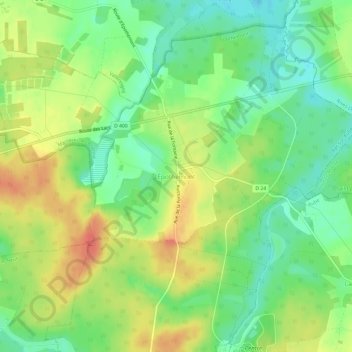 Mappa topografica Épothémont, altitudine, rilievo