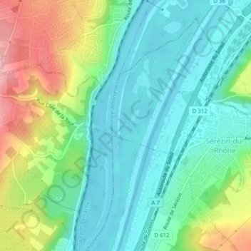 Mappa topografica Ferme au Loup, altitudine, rilievo