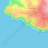Mappa topografica Pointe du Bec de l'Âne, altitudine, rilievo
