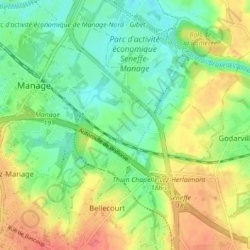 Mappa topografica Longsart, altitudine, rilievo