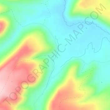 Mappa topografica Big Creek Ranch, altitudine, rilievo
