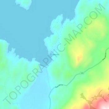 Mappa topografica El Vallecito, altitudine, rilievo