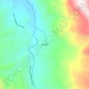 Mappa topografica Kaluyapi, altitudine, rilievo