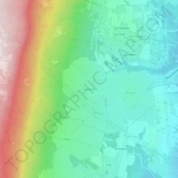 Mappa topografica Davanod, altitudine, rilievo
