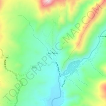 Mappa topografica Las Palmas, altitudine, rilievo