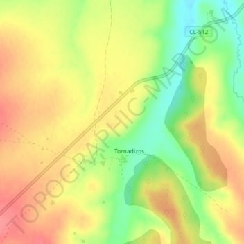 Mappa topografica La Ladera, altitudine, rilievo