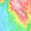 Mappa topografica Bardoux, altitudine, rilievo
