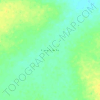 Mappa topografica Kowa Gulecha, altitudine, rilievo