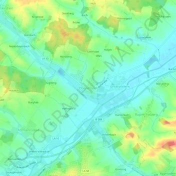 Mappa topografica Obervilslern, altitudine, rilievo