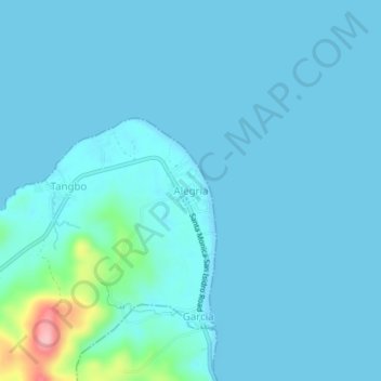 Mappa topografica Alegria, altitudine, rilievo