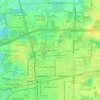 Mappa topografica Gordon Oaks, altitudine, rilievo