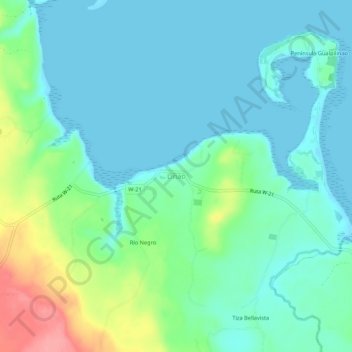 Mappa topografica Linao, altitudine, rilievo