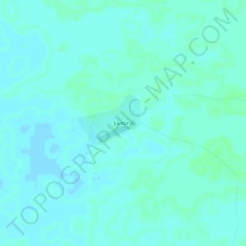 Mappa topografica Santana, altitudine, rilievo