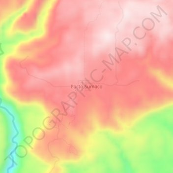 Mappa topografica Pacto Sumaco, altitudine, rilievo